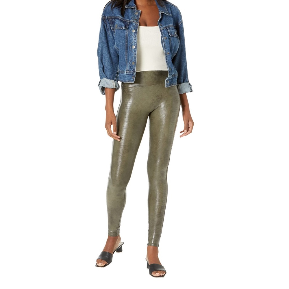 Spanx Faux Leather Croc Shine Leggings